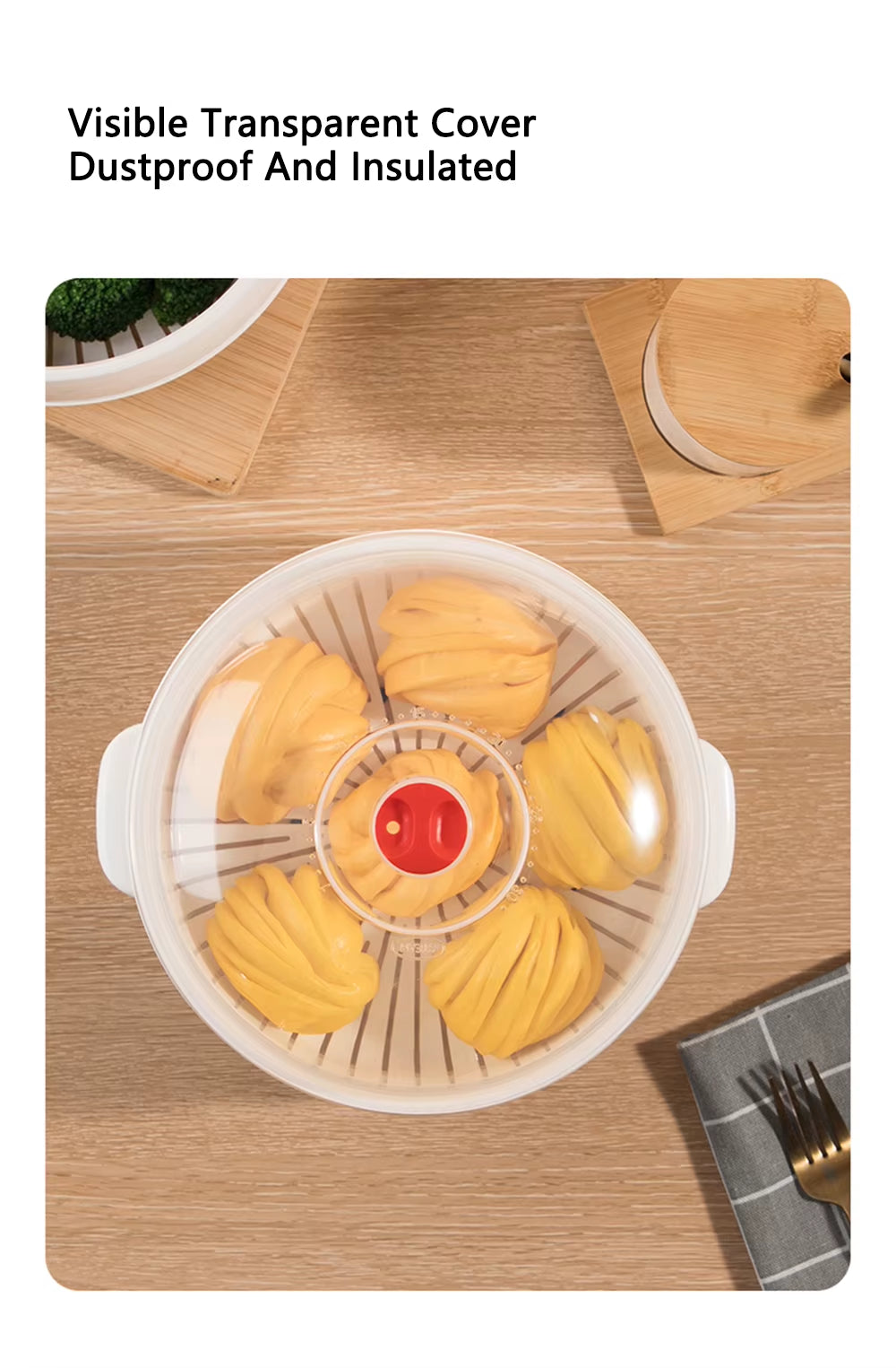 Microwave Heating Steamer Household Large Capacity Steamer Kitchen Steamer Box Steamer Rack Can Exhaust Steam